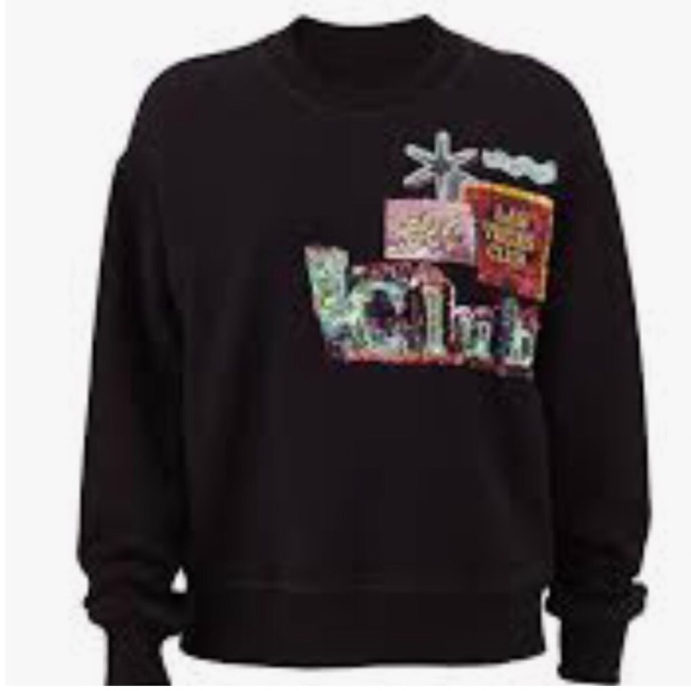 No. 21 Vegas Black Long Sleeve Cotton Sweatshirt Size 2